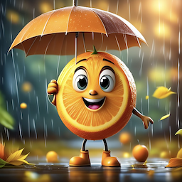 Konnektoren Mascot enjoying autumn